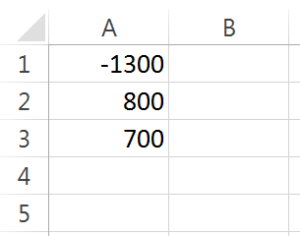 Série de pagamentos não uniformes no Excel exemplo